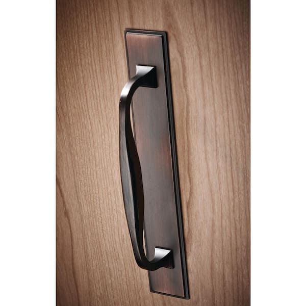 Tremblant Collection 3-3/4 in. (96 mm) Traditional Brushed Oil-Rubbed Bronze Rectangular Cabinet Backplate for Pull