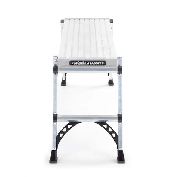 Gorilla Ladders - 47 in. x 12 in. x 20 in. Heavy Duty Aluminum PRO Slim-Fold Work Platform with 300 lb. Load Capacity