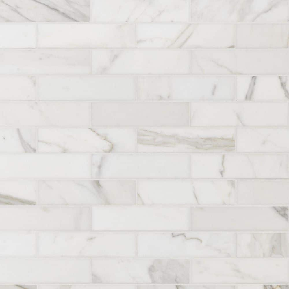 Calacatta Gold White 2 in. x 8 in. Honed Marble Floor and Wall Tile (3.34 sq. ft./Case) -  Ivy Hill Tile, EXT3RD108359