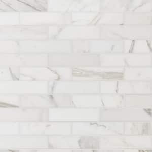 Calacatta Gold White 2 in. x 8 in. Honed Marble Floor and Wall Tile (3.34 sq. ft./Case)