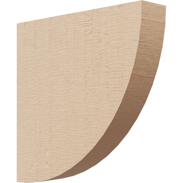 Ekena Millwork 2 in. x 10 in. x 10 in. Series 1 Thin Durham Rough Cedar Woodgrain Timberthane Polyurethane Corbel, Primed Tan