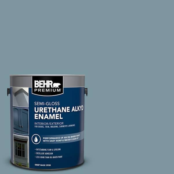 BEHR PREMIUM 1 gal. #530F-5 Waterscape Urethane Alkyd Semi-Gloss Enamel Interior/Exterior Paint
