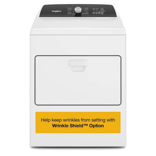 7 cu. ft. Vented Top Load Matching Electric Dryer in White with Moisture Sensing