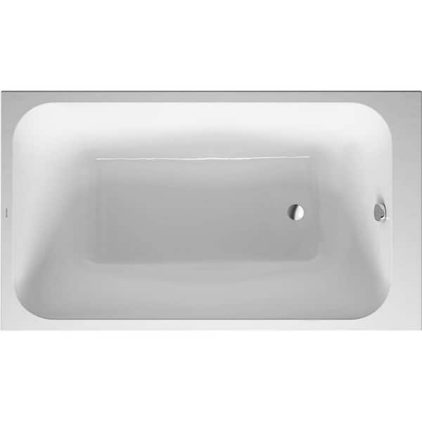 Gepland Wees tevreden verbinding verbroken Duravit D-Code 60 in. Acrylic Rectangular Drop-In Non-Whirlpool Bathtub in  White 700406000000090 - The Home Depot