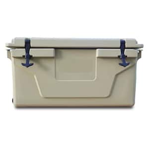 Khaki color ice cooler box 65 qt. camping ice chest beer box outdoor fishing Cooler