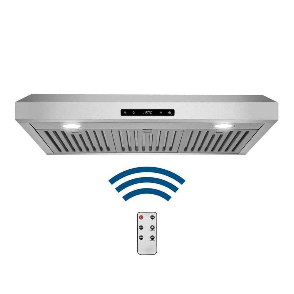 30 Inch Stainless Steel Under Cabinet Range Hood with LED Lights
