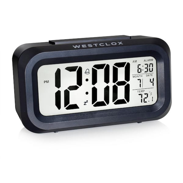 Westclox Westclox Black Digital Alarm Clock with Day/Date Display and LED Backlight- Battery Operated
