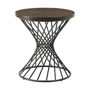 Williams 22 in. Brown Walnut Round Ash End Table