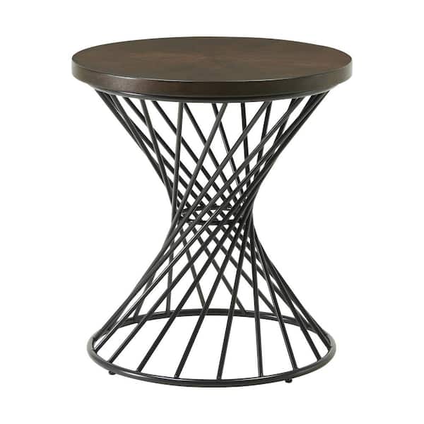 Picket House Furnishings Williams 22 in. Brown Walnut Round Ash End Table