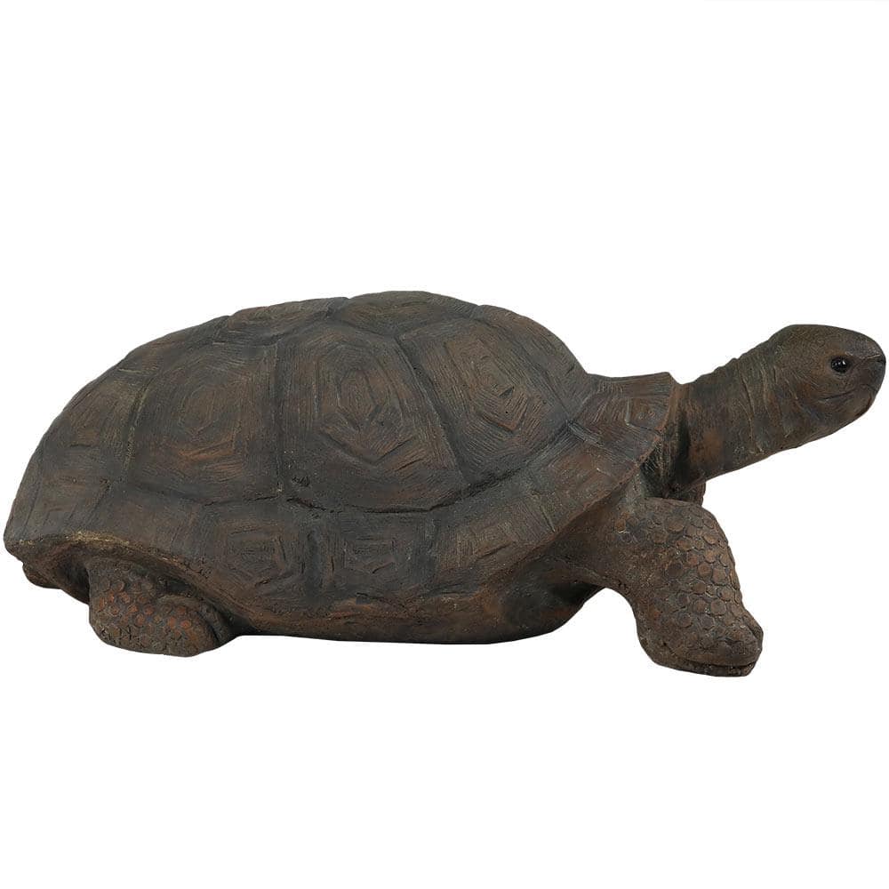Todd the Tortoise Large Brown Poly-Concrete Garden Statue