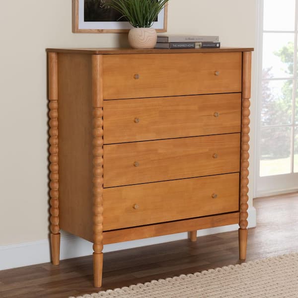 Lucera Oak Brown 4-Drawer 32.7 in. Chest of Drawers