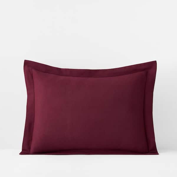 The Company Store Legends Hotel Merlot Velvet Flannel Standard Sham