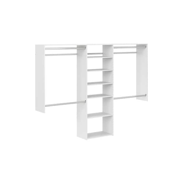 Closet Evolution 35 in. x 14 in. Classic White Wood Shelves (2-Pack) WH5 -  The Home Depot