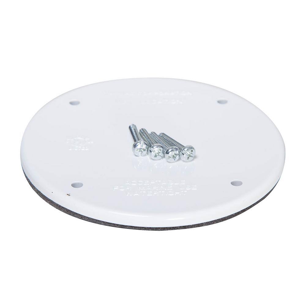 Hubbell PBC300WH Blank Weatherproof Nonmetallic Device Cover Round White for sale online 