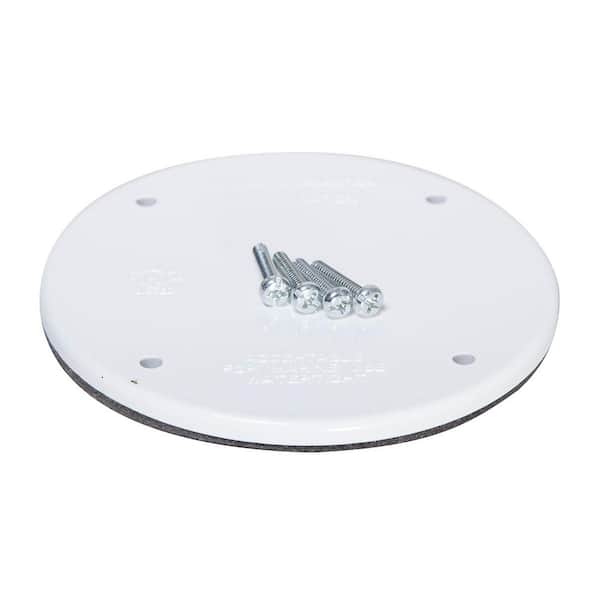TAYMAC N3R Flat Round Polycarbonate White Weatherproof Cover General Use, Electrical Outlet Cover, Ceiling Light Cover, 20-Pack