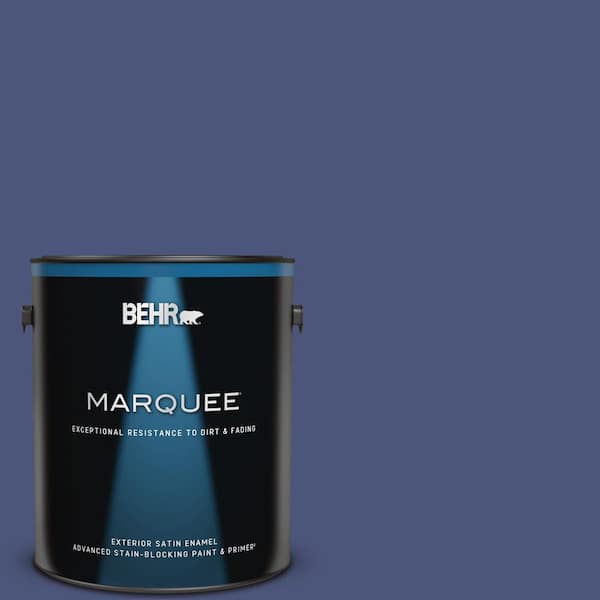 BEHR MARQUEE 1 gal. #620D-7 Deep Indigo Satin Enamel Exterior Paint & Primer