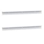ShelfTrack 24 in. White Hang Track (2 Pieces)