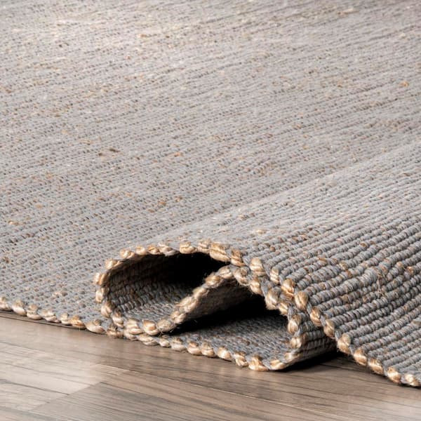 Perfect Handwoven Jute-Blend Grey 3 ft. x 10 ft. Indoor Runner Rug