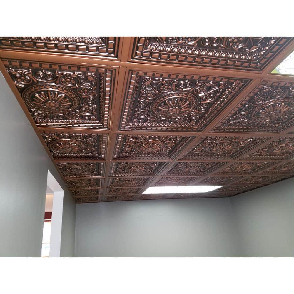 Da Vinci 24'' x 24'' Antique Copper PVC Ceiling Tiles