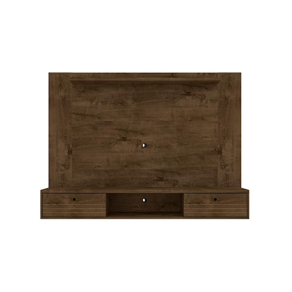 Manhattan Comfort Liberty 70.86 in. Rustic Brown Floating Entertainment Center Fits TV's up to 65 in. with Cable Management