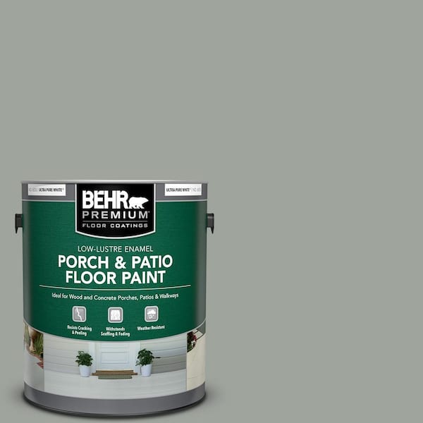 BEHR PREMIUM 1 gal. #710F-4 Sage Gray Low-Lustre Enamel Interior/Exterior Porch and Patio Floor Paint