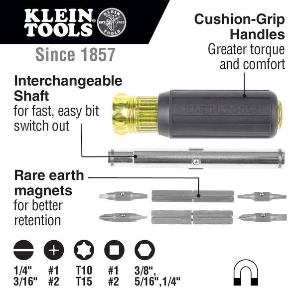 Klein Tools - Digital Angle Gauge/Level and Magnetic Multi-Bit Screwdriver Tool Set