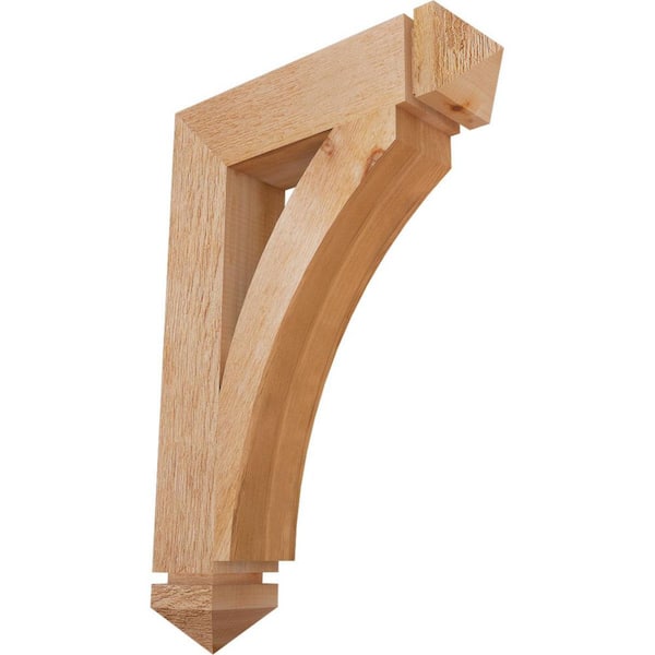 Ekena Millwork 4 in. x 26 in. x 18 in. Western Red Cedar Thorton Arts and Crafts Rough Sawn