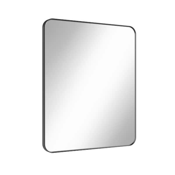 Unbranded 30 x 36 in. Matte Black Mirror: 99%+ Color Restoration, Anti Rust Aluminum Frame, Horizontal/Vertical Hanging