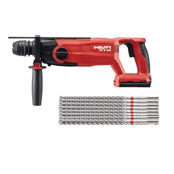 22V Nuron TE 5 SDS-Plus Lithium-Ion Cordless Rotary Hammer with Active Torque Control (ATC) and (8) 1/4 in. TE-CX Bits