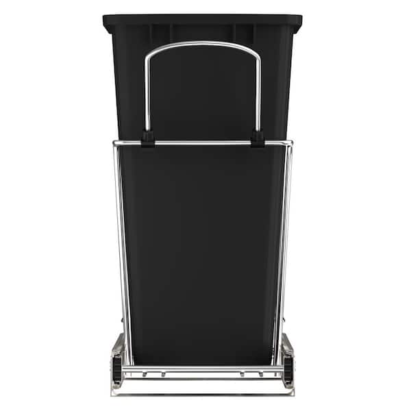 Rev-A-Shelf Black Pull Out Trash Can 35 Qt. for Kitchen Cabinets