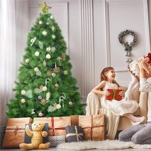 7 ft. Unlit Slim Fraser Fir Artificial Christmas Tree with 808 tips