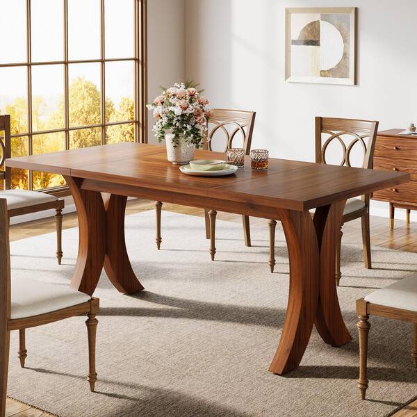 TRIBESIGNS WAY TO ORIGIN Halseey Rectangular Walnut Brown Wood 63