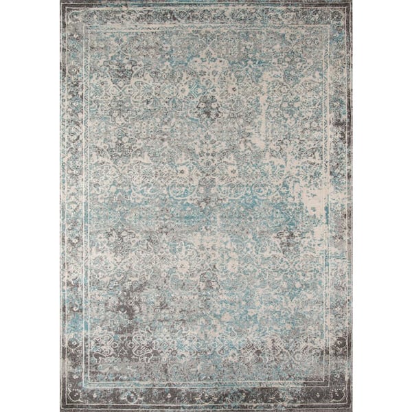 Momeni Luxe Turquoise 9 ft. x 13 ft. Indoor Area Rug