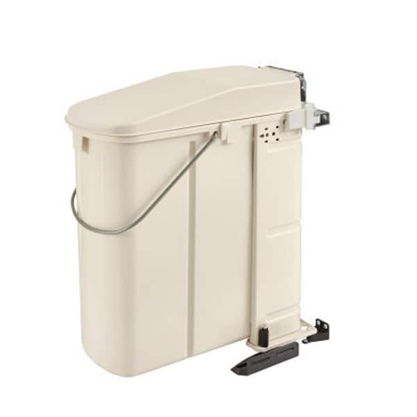 Rev-A-Shelf 20 Liter Under Sink Pivot Out Waste Container, White