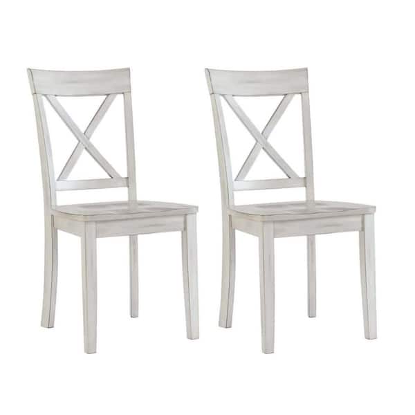 Boraam Jamestown White Wash Dining Chairs (Set of 2)