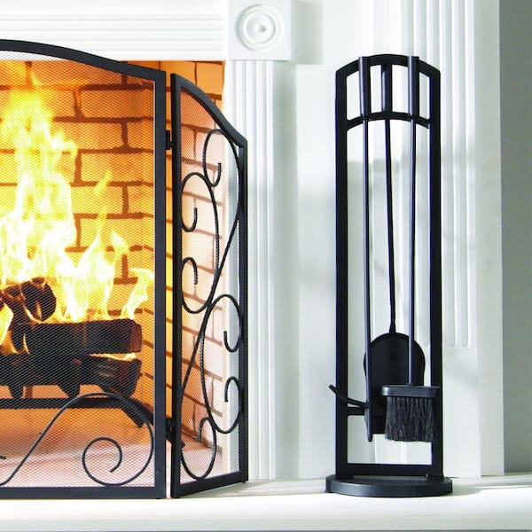Pleasant Hearth Arched 4-Piece Fireplace Tool Set