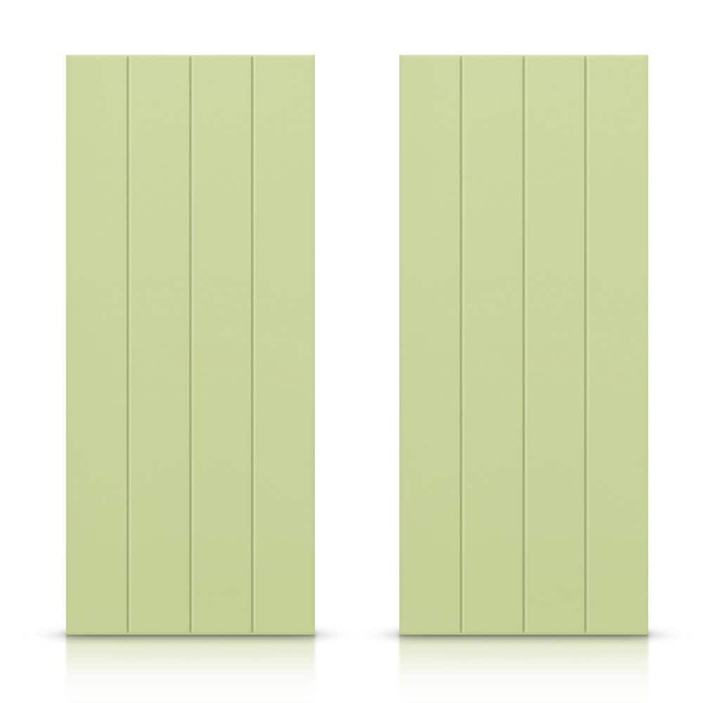 72 in. x 80 in. Hollow Core Sage Green Stained Composite MDF Interior Double Closet Sliding Doors price history on PriceWatchPro