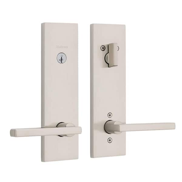 Halifax Satin Nickel Keyed Entry Set Single Cylinder Door Handleset ft SmartKey Security