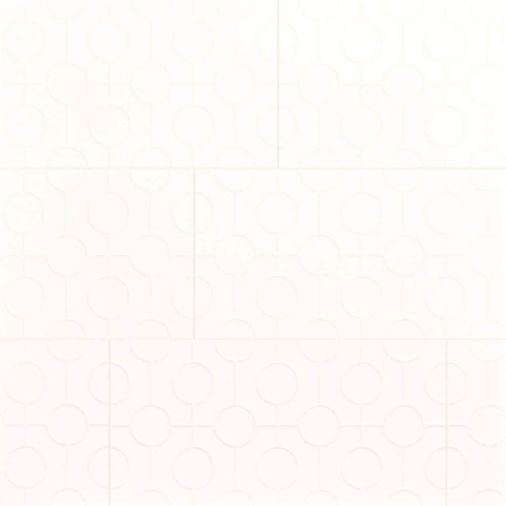 Luminique Arctic White 12 in. x 24 in. Glossy Ceramic Circle Wall Tile (15.56 sq. ft./case) price history on PriceWatchPro