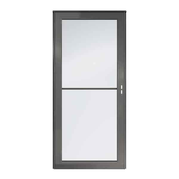 Andersen 3000 Series 32 in. x 80 in. Charcoal Gray Right-Hand/Outswing Retractable Aluminum Storm Door