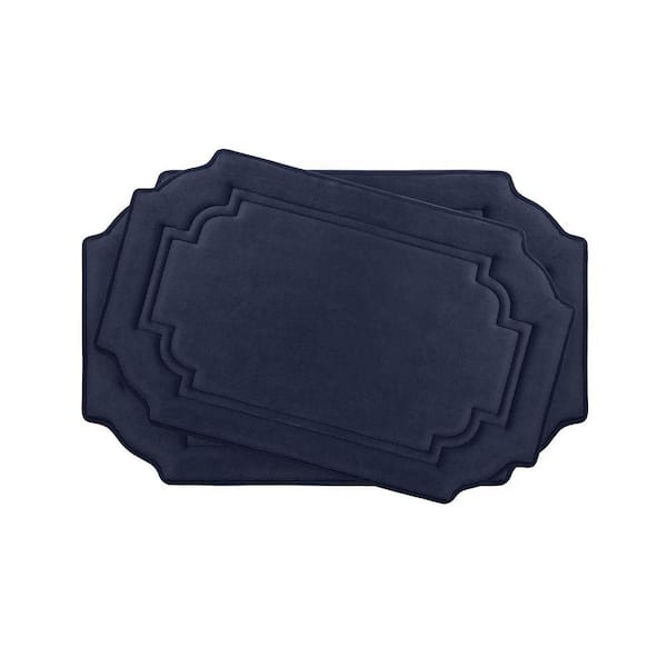 BounceComfort Calypso Indigo Memory Foam 2-Piece Bath Mat Set