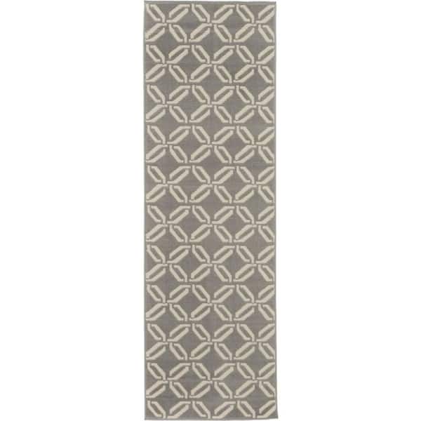 Nourison Jubilant Grey 2 ft. x 7 ft. Moroccan Farmhouse Kitchen Runner Area Rug
