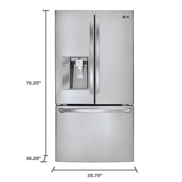 LG 28.8 cu. ft. French Door Refrigerator in Stainless Steel with