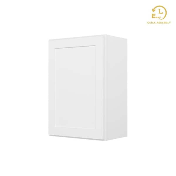 RoomyLife Easy-DIY 21 in. W x 12 in. D x 30 in. H Ready to Assemble Wall Kitchen Cabinet in Shaker White