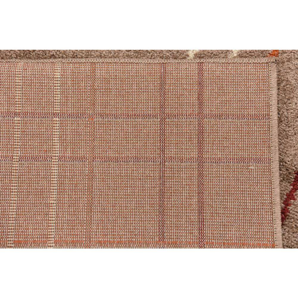 Light Brown Geometric Low Pile Area Rug 5' x 8'