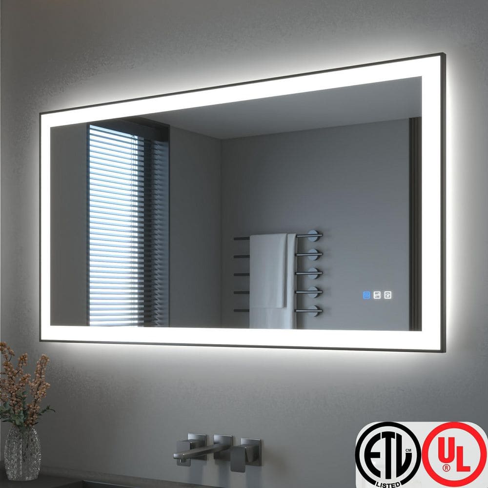 WallBeyond 28x36 Inch LED Bathroom Mirror – Anti-Fog, Dimmable Lights, 3 Color Temperatures, Horizontal/Vertical Mount
