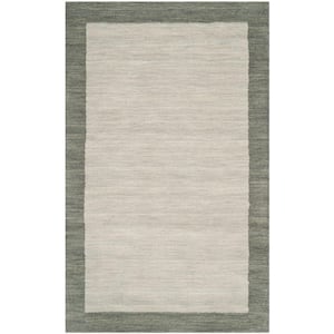 Himalaya Light Grey/Dark Grey Doormat 3 ft. x 5 ft. Border Area Rug