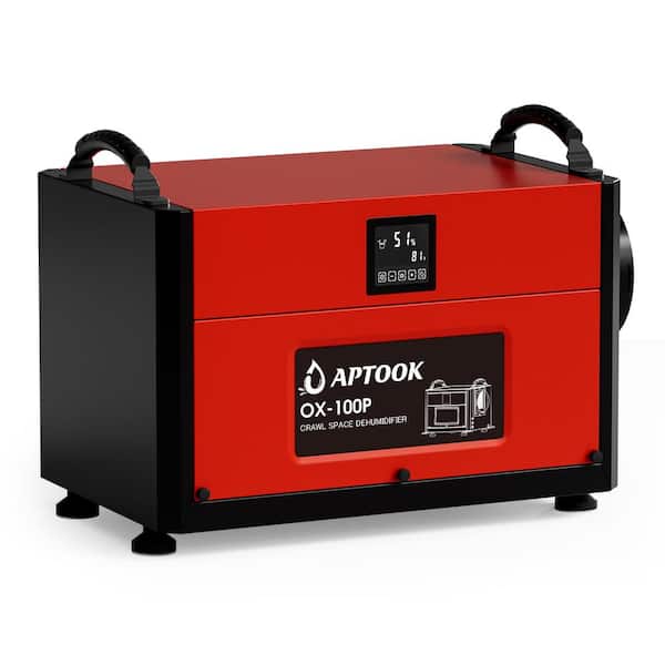 160 pt. 6,000 sq. ft. Bucketless Commercial Dehumidifier in Reds/Pinks with Auto Defrost, Memory Starting for Basement