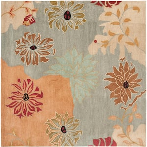 Metro Multi 7 ft. x 7 ft. Square Floral Area Rug