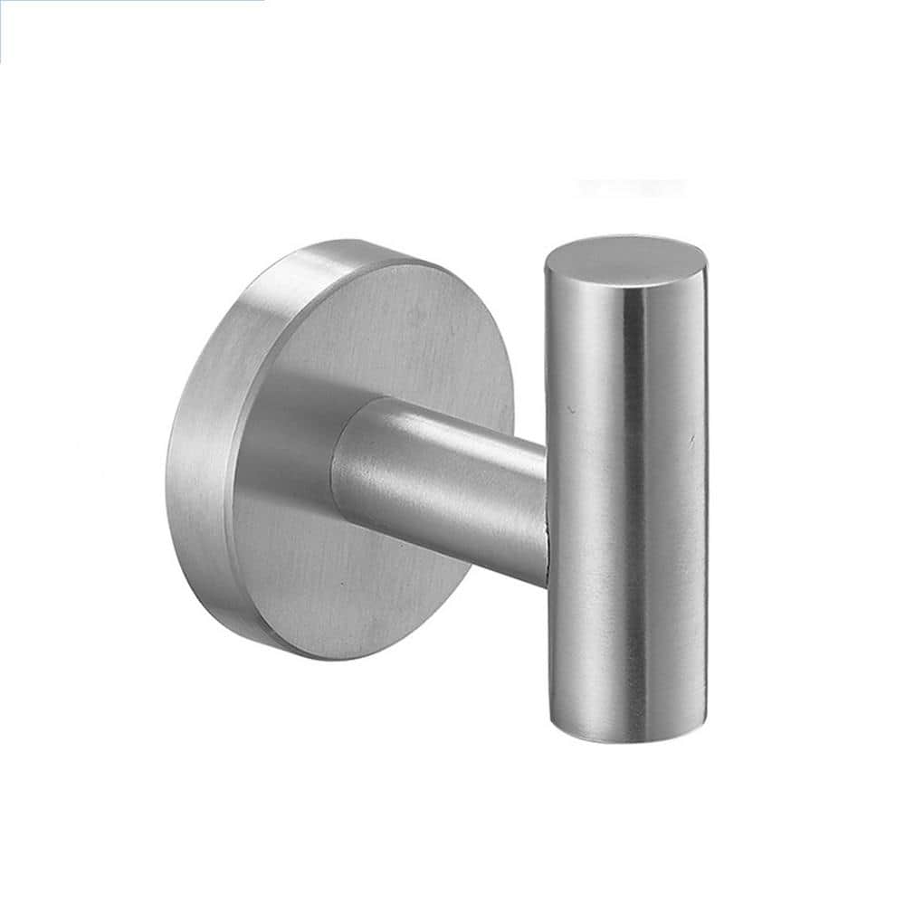 Round Bathroom Brushed Nickel Stainless Steel Robe Hook and Towel Hook 2-Pa